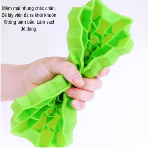 khay làm đá silicone 37 viên có nắp hình lục giác