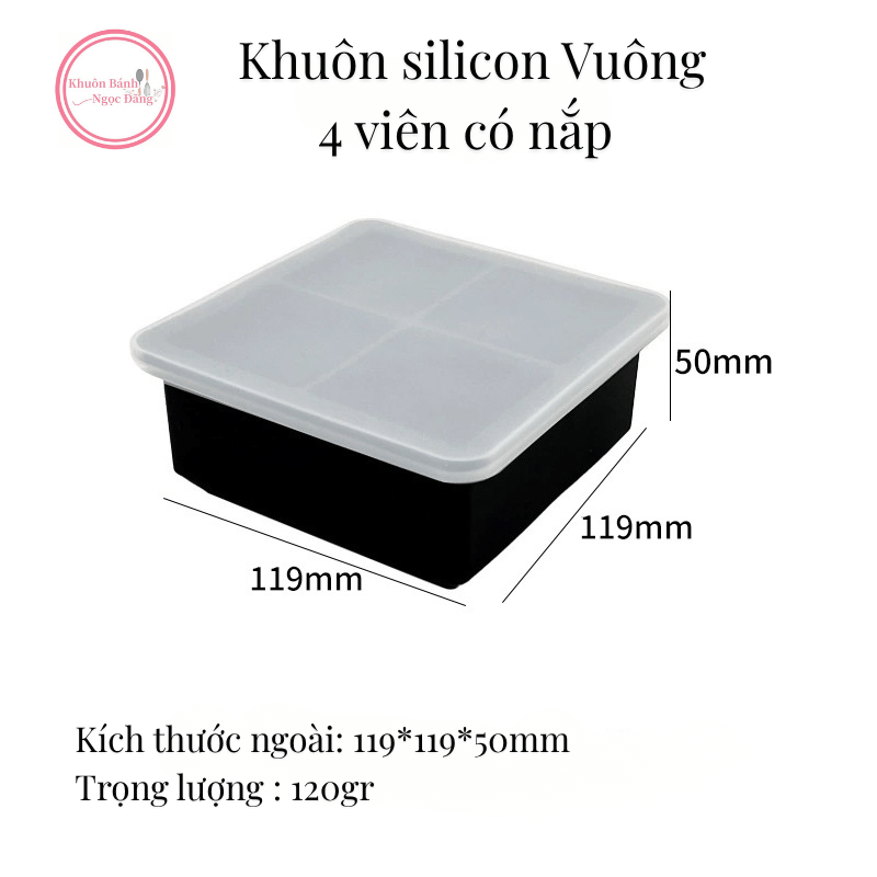 Khuôn silicone có nắp bằng silicone cao cấp